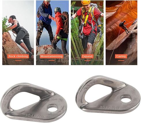 Bolt Hanger, 2Pcs 304 Stainless Steel Bolt Hanger Outdoor Caving Protection Hardware Accessory for Outdoor Mountain Climbing in Kuwait