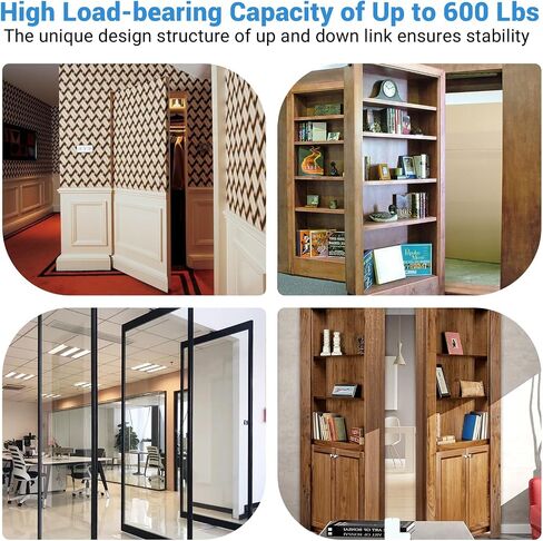 Hidden Door Hinge, Stainless Steel Heavy Duty Door Hinge,Swinging Pivot Hinge 360°Rotation, Hidden Door Hardware for Secret Door,Hidden Door Bookcase Hinge, Invisible Door Hinge（570Lbs） in Kuwait
