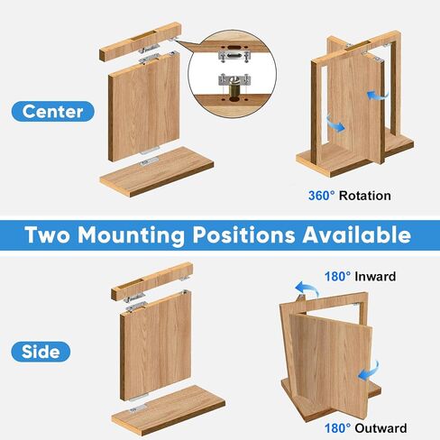 Hidden Door Hinge, Stainless Steel Heavy Duty Door Hinge,Swinging Pivot Hinge 360°Rotation, Hidden Door Hardware for Secret Door,Hidden Door Bookcase Hinge, Invisible Door Hinge（570Lbs） in Kuwait