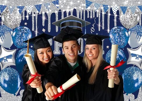 Red and Silver 2025 Graduation Backdrop 2025 Prom Night Photography Background Congrats Grad Party Banner for Class of 2025 Congratulate Graduation Party Decor Supplies (Red, 82x59 inch (7x5FT)) in Saudi Arabia