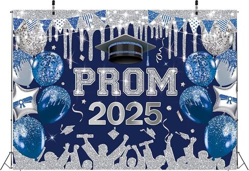 Red and Silver 2025 Graduation Backdrop 2025 Prom Night Photography Background Congrats Grad Party Banner for Class of 2025 Congratulate Graduation Party Decor Supplies (Red, 82x59 inch (7x5FT)) in Saudi Arabia