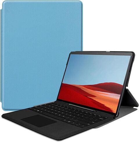 Tablet Cover for Microsoft Surface Pro X 13" (2021/2020/2019 Release),Ultra Slim Lightweight Leather Case for Microsoft Surface Pro X,Compatible with Type Cover Keyboard (Starry Sky) in Saudi Arabia