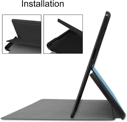 Tablet Cover for Microsoft Surface Pro X 13" (2021/2020/2019 Release),Ultra Slim Lightweight Leather Case for Microsoft Surface Pro X,Compatible with Type Cover Keyboard (Starry Sky) in Saudi Arabia
