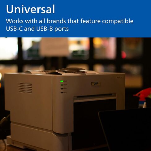Philips USB-B to USB-C Printer Cable, 16 Ft Long Cord, Connect Laptop or Desktop, Data Transfer 480 Mbps, Gold Plated, HP, Canon, Brother, Samsung, Dell, Epson, Lexmark, Xerox, Black, SWV3173B/37 in Kuwait