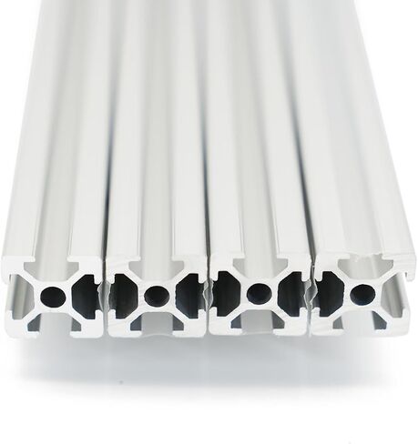 Iverntech 4PCS 600mm 2020 T Slot Aluminum Extrusion Silver 23.62 inches Aluminum Profile European Standard Anodized Linear Rail for DIY 3D Printer and CNC Machines in Kuwait