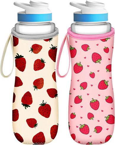 Water Bottle Sleeve for Cirkul 22 oz - 2 Pack Bottle Cover Holder Carrier with Handle Strap in Kuwait