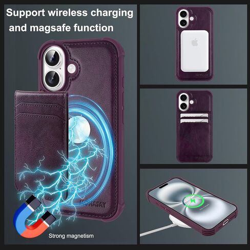 Monasay Magwallet Case متوافق مع iPhone 16 Pro Max ، [دعم Magsafe Wireless Charging] in Saudi Arabia