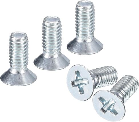 uxcell 100 pcs M3-0.5x8 Machine Screws Phillips Pan Cross Head Screws Fasteners Bolts Carbon Steel Blue for Wall Socket,House Repairs in Saudi Arabia