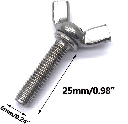 M6X15 مسامير ومسامير من الصلب جناح الفراش الفراشة الإبهام البراغي المسمار المسمار (10pcs) in Kuwait
