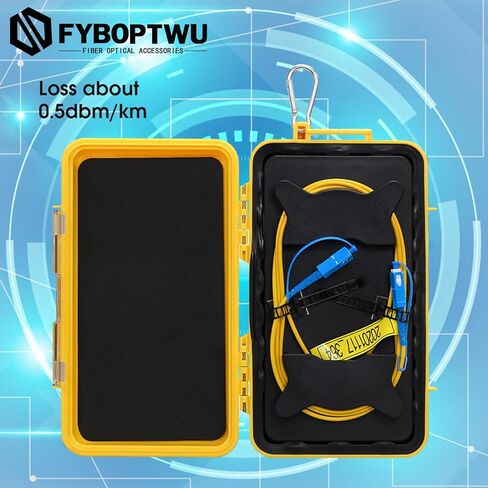 SC/UPC-SC Angled Physical Contact Singlemode SM（9/125） OTDR Launch Cable Box Extension Cord OTDR Dead Zone Eliminator Fiber Optic Tester (1000M) in Kuwait