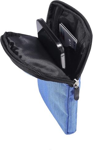 Small Crossbody Cell Phone Bag, Phone Waist Bag Black, 6.9" Ladies Men Travel Shoulder Crossbody Pouch with Shoulder Strap Zipper Handbags Wristlet Pocket Wallet Belt Clip with Locking Carabiner Hook in Kuwait
