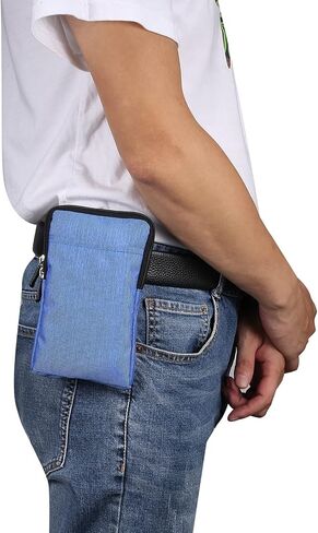Small Crossbody Cell Phone Bag, Phone Waist Bag Black, 6.9" Ladies Men Travel Shoulder Crossbody Pouch with Shoulder Strap Zipper Handbags Wristlet Pocket Wallet Belt Clip with Locking Carabiner Hook in Kuwait