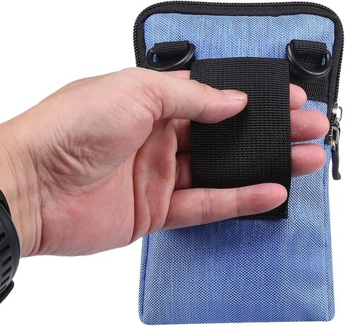 Small Crossbody Cell Phone Bag, Phone Waist Bag Black, 6.9" Ladies Men Travel Shoulder Crossbody Pouch with Shoulder Strap Zipper Handbags Wristlet Pocket Wallet Belt Clip with Locking Carabiner Hook in Kuwait