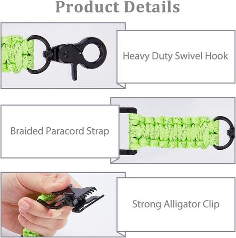 SUPERFINDINGS Single-Head Tactical Glove Clip Workers' Glove Clip Glove Holder with Elasticized Snap Hook Polyester Strap in Saudi Arabia