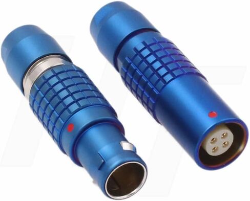 Black 1B FGG PHG 304 4 Pin Connector Male Female Circular Push Pull Free Socket and Cable Plug Compatible for Lemo (4-pin, Black) in Saudi Arabia