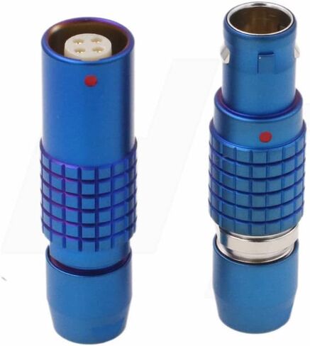 Black 1B FGG PHG 304 4 Pin Connector Male Female Circular Push Pull Free Socket and Cable Plug Compatible for Lemo (4-pin, Black) in Saudi Arabia