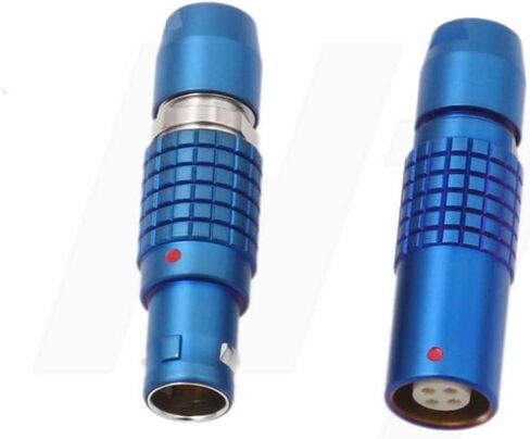 Black 1B FGG PHG 304 4 Pin Connector Male Female Circular Push Pull Free Socket and Cable Plug Compatible for Lemo (4-pin, Black) in Saudi Arabia