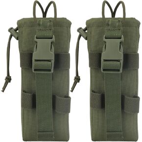 Tactical Molle Radio Holster Holder Case Military Heavy Duty Radios Holster Bag for AR-152 AN/PRC-152 148 UV-25 Two Ways Walkie Talkies Adjustable Storage（2Pack