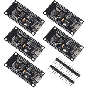 5 PCS NodeMcu Lua CP2102 NodeMCU V3 Lua WiFi Module Integration of ESP8266 + Extra Memory 32M Flash, USB-Serial CP2102 for Arduino