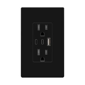 TOPGREENER 4.2A 21W 3-Port Type C USB Outlet, 15 Amp Receptacle Plug, Charging Power Outlet with Dual Type C&A Ports, Screwless Wall Plate Included, UL Listed, TU21542AC2-WSID, White, 2 Pack