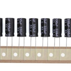 50 Pieces 25V 1000UF Plug-in Aluminum Electrolytic Capacitor 25 Volt 1000 UF