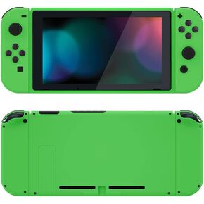 eXtremeRate Green Front Back Plate for Nintendo Switch Console, NS Joycon Handheld Controller Housing with Colorful Buttons, Full Set Replacement Shell for Nintendo Switch - Switch NOT Included