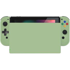 eXtremeRate Matcha Green Joycon Housing Shell (D-Pad Version) with Colorful Buttons for Nintendo Switch, Replacement Faceplate for Nintendo Switch Dock – Joy-Con Dock NOT Included