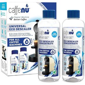 Universal Coffee Machine Descaling Solution. Coffee Machine Descaler Liquid 4 Uses. Descaler Kit. Part of your Barista Accessories Set. Compatible with Nespresso, Phillips, Lavazza, Verismo and More!