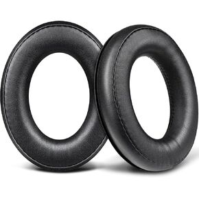 SOULWIT Replacement Earpads for Sennheiser HD620S Headphones, Ear Pads Cushions with Softer Protein Leather, High Density Foam, Added Thickness - Black
