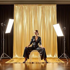 20x12ft Glitter Gold Backdrop Curtains, Sequin Curtains Wrinkle Free Polyester Drapes, Shimmer Back Drop Curtains for Parties Banquet Wedding Birthday Photography Background, 4 Panels 5x12ft