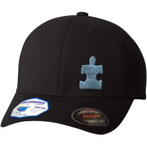 Flexfit Left Side Panel Autism Puzzle Hats للرجال والنساء البوليستر