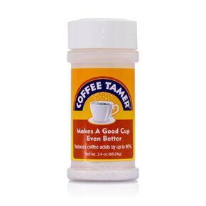 Coffee Acid Reducing Granules - Reduces Coffee Acids by up to 90% - All-Natural Minerals - Keto Friendy - Sugar Free, Calorie Free, Non-GMO, and Gluten Free - 2.4oz Shaker Bottle