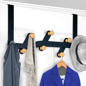 LYNK Professional® Home™ Over Door Hooks Rack - 8 Hook Over Door Hanger - Over Door Towel Rack - Hanging Towels or Clothes - for Bathroom, Bedroom or Laundry Room – Lifetime Ltd. Warranty - White