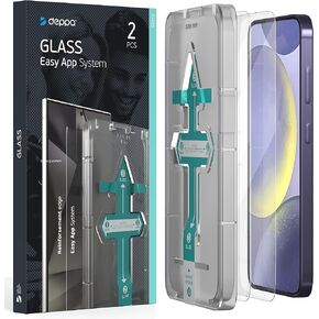 Deppa [2 Pack Premium Screen Protector for Samsung Galaxy S24 (6.2') Tempered Glass | Fingerprint Unlock | Full Coverage | Case Compatible | with Bubble Free Easy Install Kit [Video Guide]