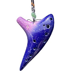 Ocarina, 12 Holes Alto C Ocarina with Protective Bag for Beginners