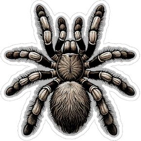 Tarantula Sticker 4 Inch - Waterproof Animal Vinyl Decal for Laptop Water Bottle Car Tumbler - Durable Aesthetic Long-Lasting Stickers for Adults ID44990