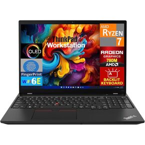 Lenovo ThinkPad P16S Gen 2 16.0 "شاشة محطات المحطة المحمول OLED 4K (AMD RYZEN 7 PRO 7840U ، 32GB LPDDR5X ، 1TB SSD ، AMD RADEON 780M ، Backlit KB ، Fingerprint ، WIFI 6E ، WebTCAM ، Bluetooth 5.3 ، Win 11 Pro)