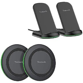 Yootech [4 Pack] Wireless Charger Bundle with Pad & Stand
