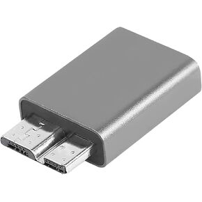 Qianrenon USB 3.0 Type-C Female to USB 3.0 Micro B Male Adapter for Mobile Hard Disk ، Macbook Pro ، Galaxy S5/S8/S9/S10 ، Note 3 إلخ.