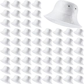 liitrsh 60 pcs دلو القبعة السائبة القطن الصيفي شاطئ دلو القبعة sun boonie قبعة لصيد الجولف في الهواء الطلق لقضاء العطلة للرجال نساء