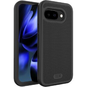 TUDIA MergeGrip [Military Grade] Designed for Google Pixel 9a Case 2025, [Drop Tested] Dual Layer Shockproof Slim Non-Slip Heavy Duty Protective Phone Cases - Green Lily
