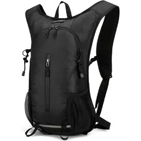 25L Light خفيفة الوزن مضاد للماء Heakingbackpack قابلة للطي للتخييم المشي لمسافات طويلة في الهواء الطلق حقيبة ظهر رياضية مع شرائط عاكسة (أسود)