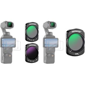 NEEWER Variable ND2-ND32 & ND64-ND512 Kit and Magnetic CPL Filter Compatible with DJI Osmo Pocket 3 and Creator Combo