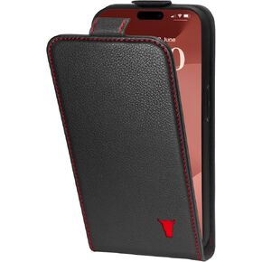 TORRO Flip Case Compatible with iPhone 15 Pro – Premium Leather Wallet Case with Card Slots - Black