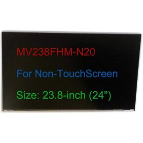 23.8" Screen Replacement LCD LED Display 1920x1080 Full HD MV238FHM-N20 or Other Compatible Model (for Non-Touchscreen Computer)