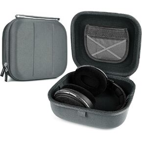 Linkidea Headphones Carrying Case Compatible with Sennheiser HD 660s 2/579/599/400S, Behringer HPX2000, Protective Hard Shell Travel Bag with Cable, Charger Storage (Dark Grey)