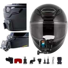 Customized for The Shoei Z8, a Helmet Chin Mount ，That Keeps The Camera Lens in The Center Position Compatible with GoPro Hero, Insta360, DJI, Adjustable Camera Bracketa