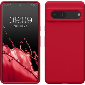 kwmobile Case Compatible with Google Pixel 7 Case - TPU Silicone Phone Cover with Soft Finish - Bordeaux Violet