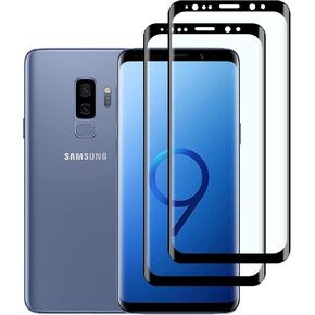 [2 Pack] Full Coverage Tempered Glass Screen Protector for Samsung Galaxy S9, Easy to Install [3D Curved] [HD Anti-Scratch ] [No-Bubble ] Screen Protector Compatible Samsung Galaxy S9