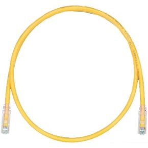 Panduit UTPSP3YLY Category-6 8-Conductor Strain Relief Clear Boot Patch Cord, 3-Feet, Yellow